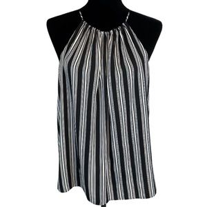 Ann Taylor B&W Striped Spaghetti Strap Blouse 🖤🤍